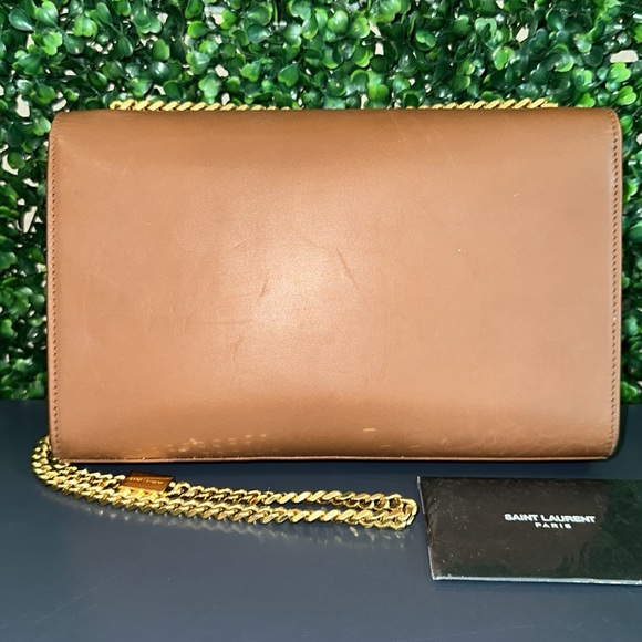 Saint Laurent Paris Kate tassel monogram medium brown leather chain shoulder bag - Picture 5 of 12